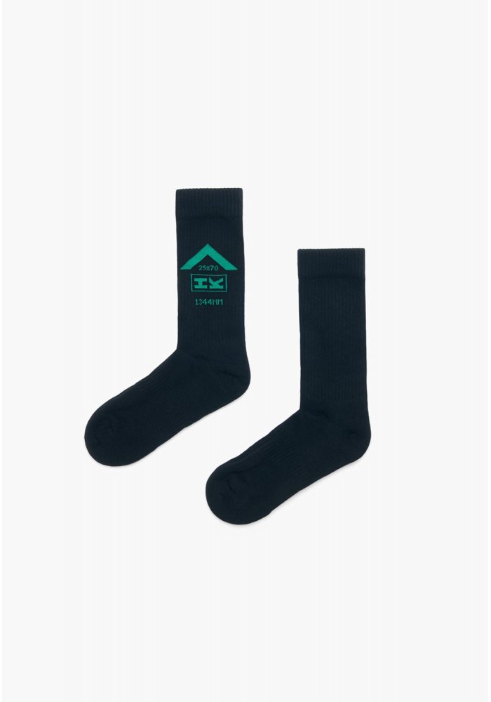 CALZE CON RICAMO FLUO