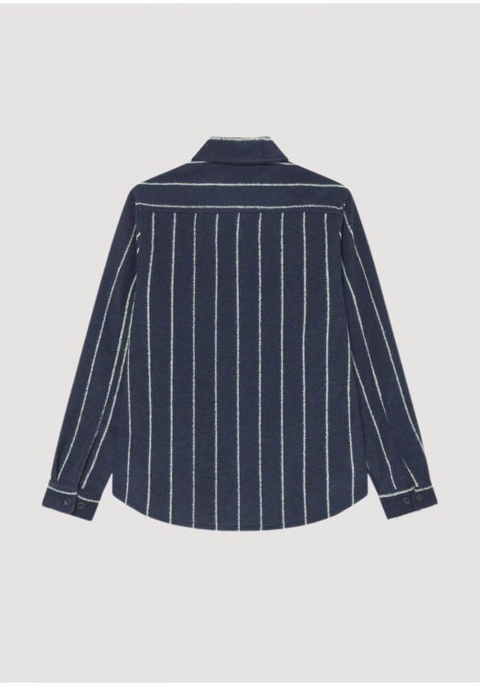 LENNON WOOL PINSTRIPE OVERSHIRT