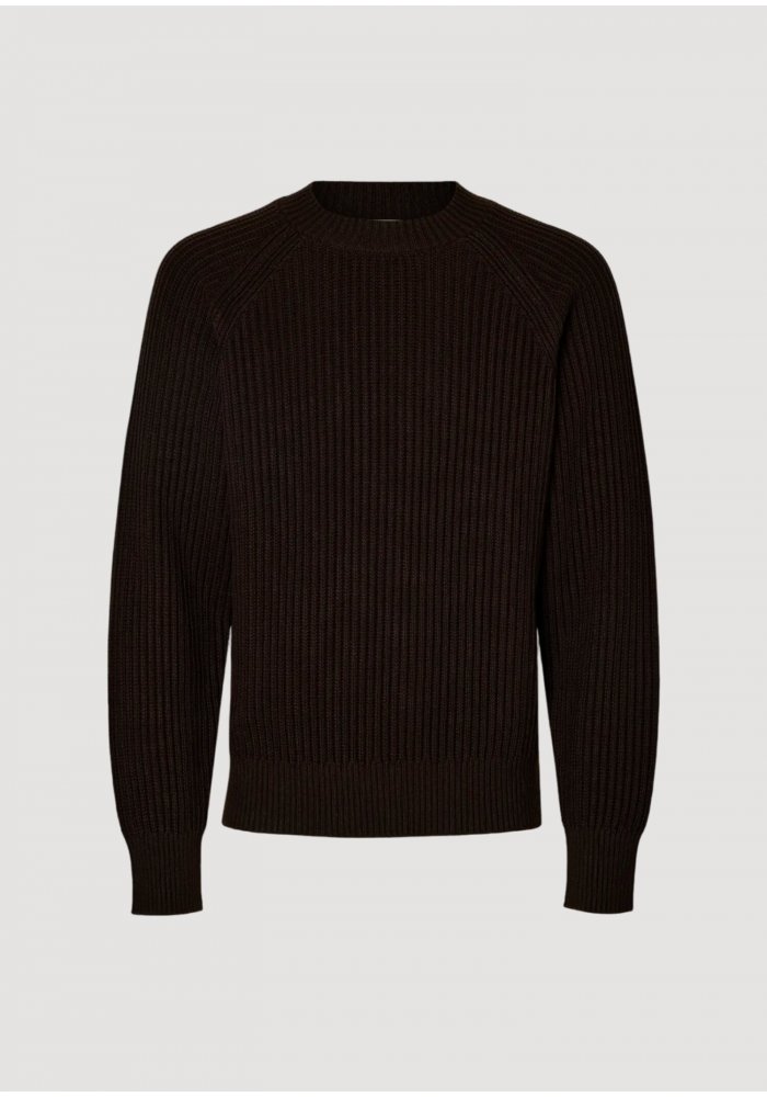 Ls Knit Boxy Crew Neck