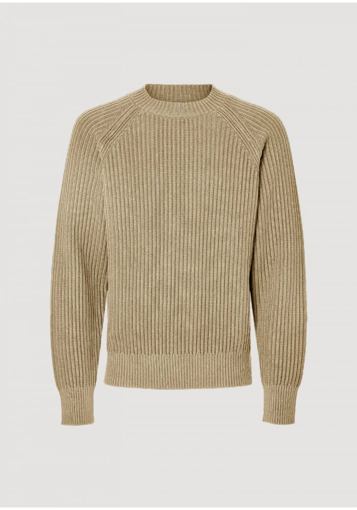 Ls Knit Boxy Crew Neck