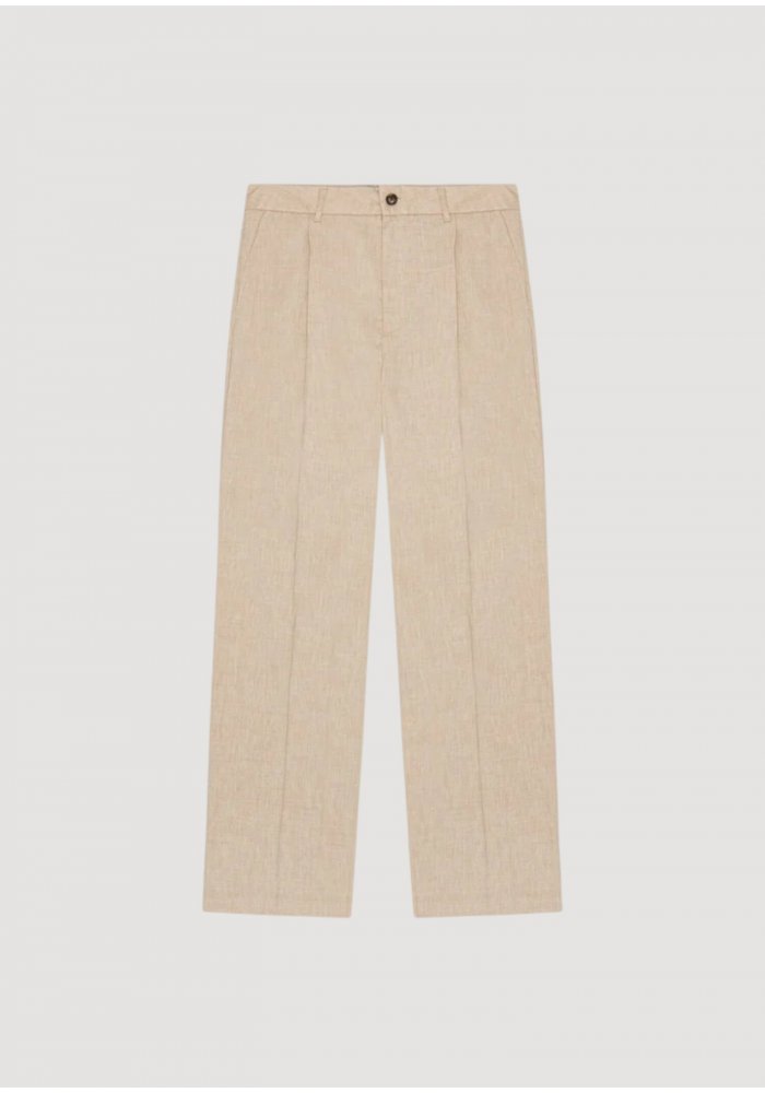 Reece Pleated Slub Suit Pants Les Deux
