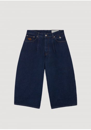 DARK BLUE DENIM BALLOON SHORT