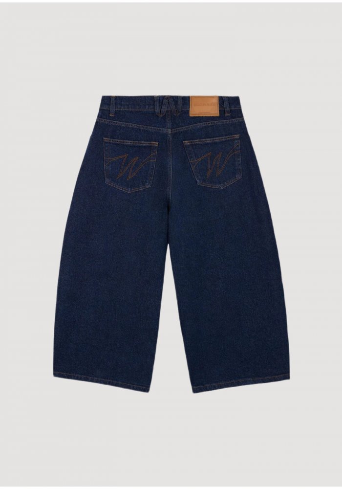 DARK BLUE DENIM BALLOON SHORT