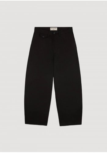 Black Cotton Tailoring Baloon Trousers Walk In Paris
