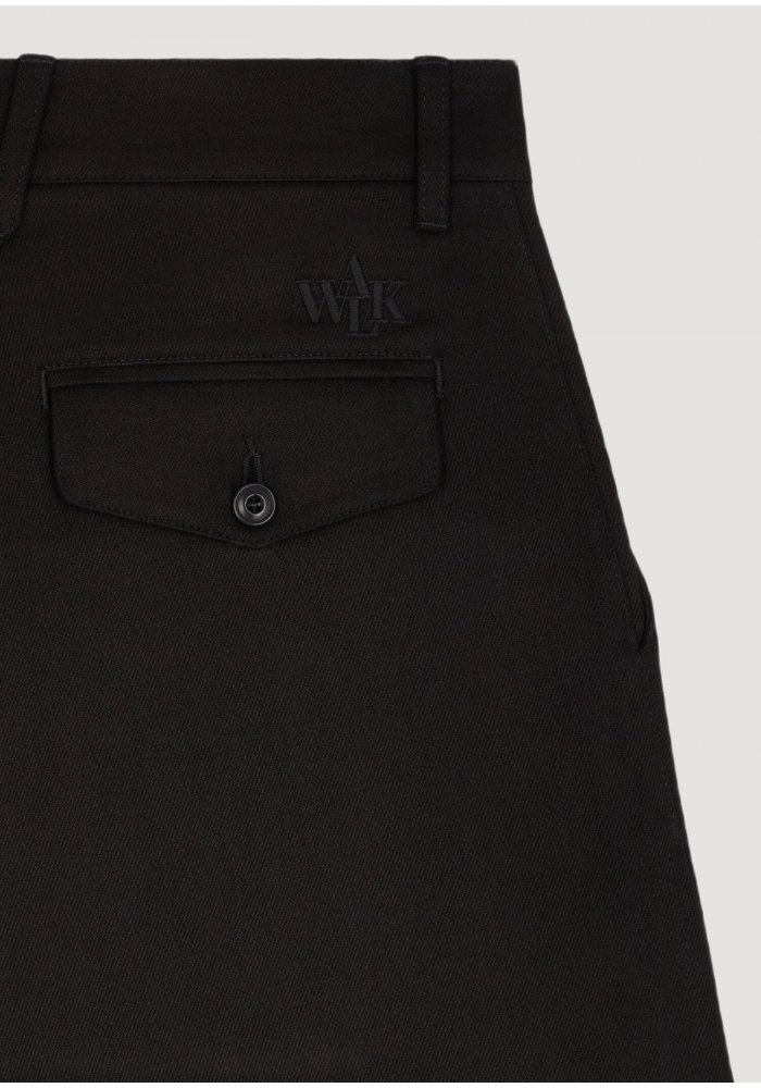 Black Cotton Tailoring Baloon Trousers Walk In Paris