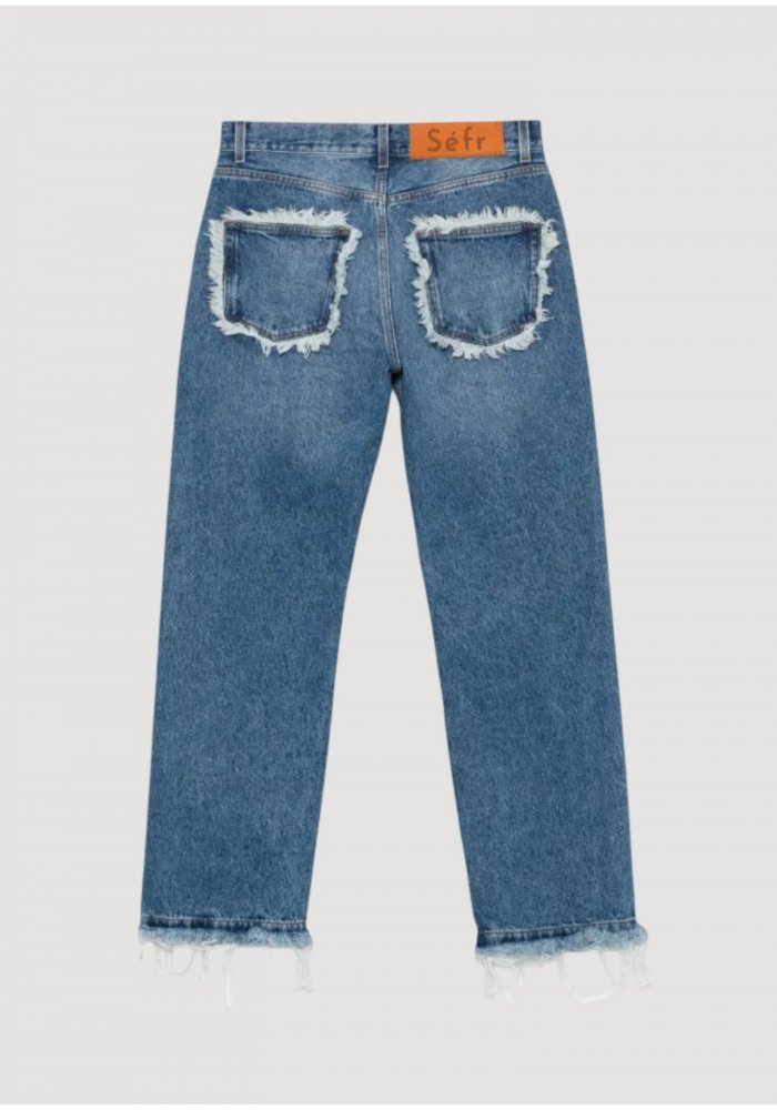 Frayed Cut Jeans Sefr Pantaloni Uomo