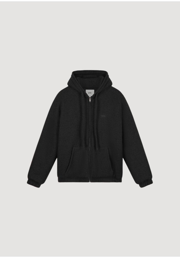 BOILED WOOL HOODED JACKET
