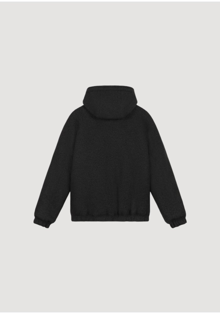 BOILED WOOL HOODED JACKET